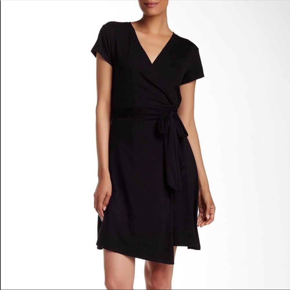 Max Studio Black Wrap Dress